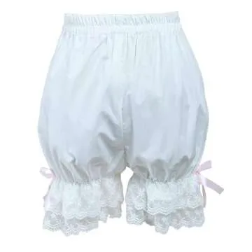 Cemavin Cute White Lace Bloomers for Sweet Fashion Lovers