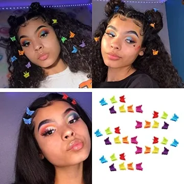 Colorful Butterfly Hair Clips for Girls and Women - 50 Pcs