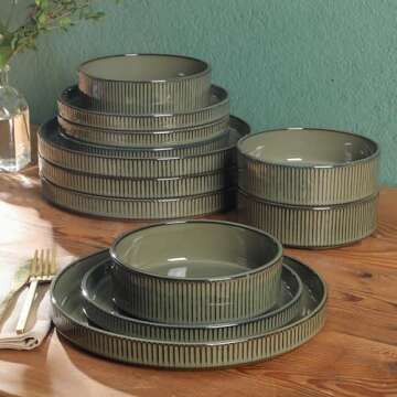 Stunning Gibson Elite 12 Piece Dinnerware Set for Four