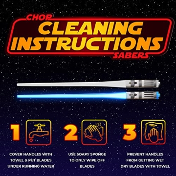 Light Up LED Lightsaber Chopsticks - 2 Pairs