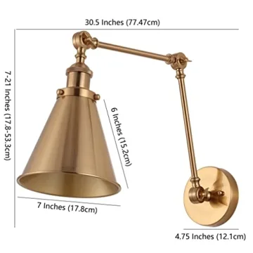 Stylish JONATHAN Y Wall Sconce with Adjustable Arm