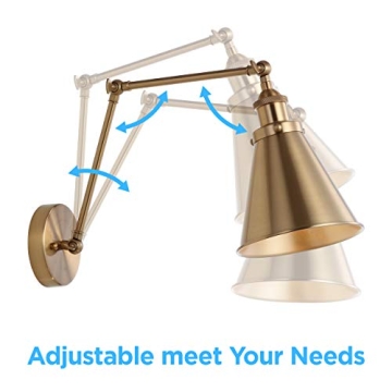 Stylish JONATHAN Y Wall Sconce with Adjustable Arm
