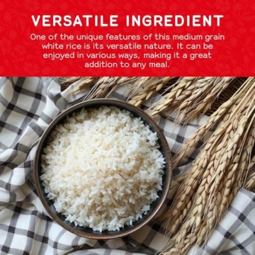 SEKKA Extra Fancy Medium Grain white Rice - Japanese Premium quality uncooked Rice | Milled Rice, Sweet and Chewy | Low Fat, Perfect for Authentic Asian Cuisine, 15 lb -(Pack of 1)