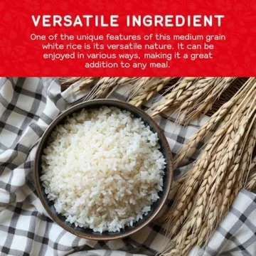 SEKKA Extra Fancy Medium Grain white Rice - Japanese Premium quality uncooked Rice | Milled Rice, Sweet and Chewy | Low Fat, Perfect for Authentic Asian Cuisine, 15 lb -(Pack of 1)