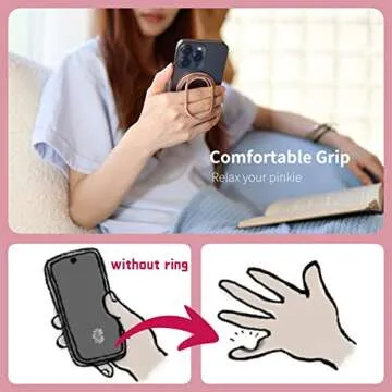 MINDSKY Mag-Safe Phone Grip Stand for iPhone 12 13 14 15