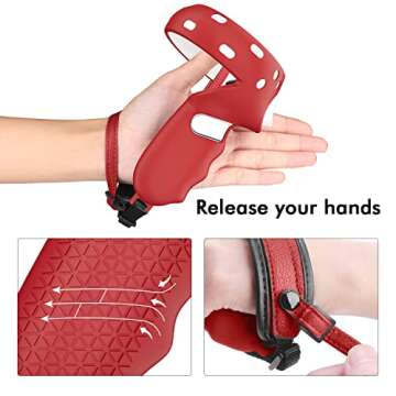 AIXOTO Accessories for Oculus Quest 2, All-in-one Set for Quest 2, Controller Grips Cover Quest 2 Silicone Face Cover Lens Protective Cover VR Shell Cover with Disposable Eye Cover (Wine Red)