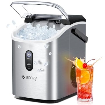 Ecozy Nugget Ice Maker - Daily 33 lbs of Chewable Ice