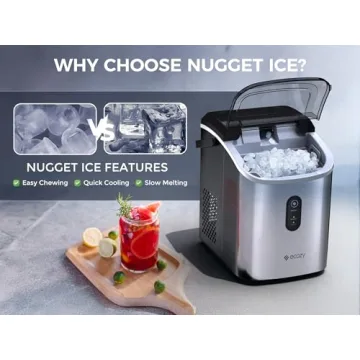 Ecozy Nugget Ice Maker - Daily 33 lbs of Chewable Ice