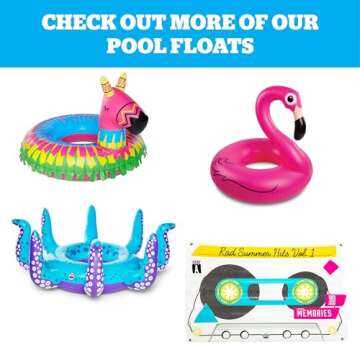 BigMouth Inc. Giant Frosted Donut Pool Float, 4' Wide, Inflatable Floatie Tube, Blow Up Swim Ring, Outdoor Summer Pool Party Water Toy