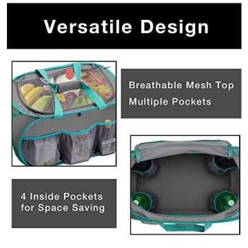 Smart Design Pop-Up Trunk Organizer - 2-Pack Portable Storage