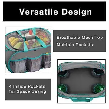 Smart Design Pop-Up Trunk Organizer - 2-Pack Portable Storage