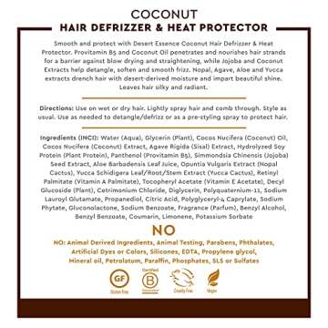 Vegan Coconut Hair Defrizzer & Heat Protector - 8 oz
