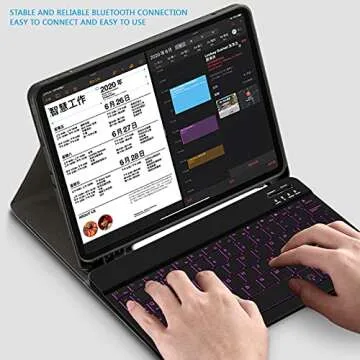 Backlit Bluetooth Keyboard Small Portable External Wireless Keyboard Cordless Rechargeable Illuminated for Android Tablet Cell Phone Smartphone iPad Pro Air Mini iPhone Windows Surface (Black)