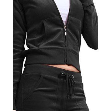 NE PEOPLE Women’s Tracksuit Set Chic Velvet Activewear