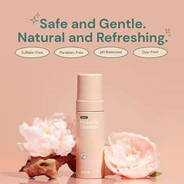 Ease - Probiotic Cleanser, Intimate Foaming Feminine Wash, Gentle Feminine Care Formula for Itching and Discomfort, Soothing and Hydrating pH Balance Feminine Wash, 150 ml, Peony and Sandalwood