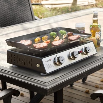 Royal Gourmet 3-Burner Portable Griddle for Outdoor Cooking