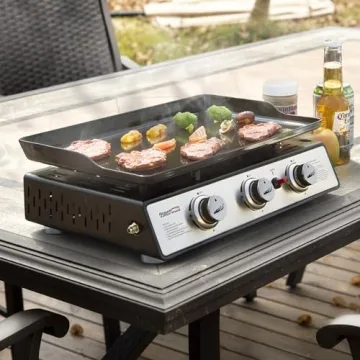 Royal Gourmet 3-Burner Portable Griddle for Outdoor Cooking