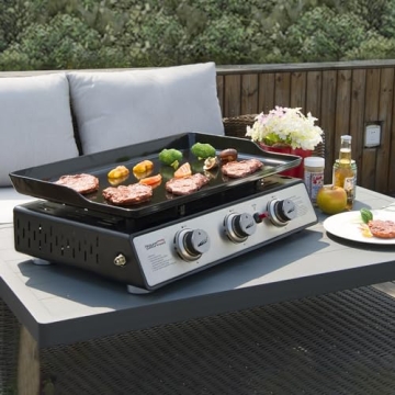 Royal Gourmet 3-Burner Portable Griddle for Outdoor Cooking