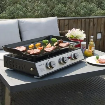 Royal Gourmet 3-Burner Portable Griddle for Outdoor Cooking
