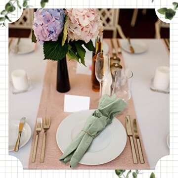 Fuutreo Scalloped Cocktail Napkins - 200 Pcs Sage Green