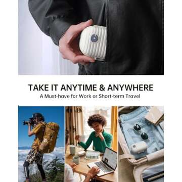 Lechchy Travel Pill Organizer with Labels, 7 Compartments Portable Pill Box, Small Pill Case for Pocket Purse, Daily Vitamin Supplement Pill Container with Medicine Tracker Travel Essentials 1 Pack