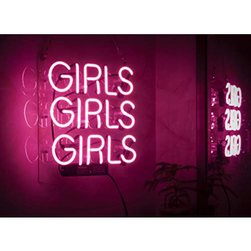Neon Signs Girl Girls Girls Girls Neon Signs Girl Wall Decor Neon Light Sign Led Sign for Bedroom Ne...