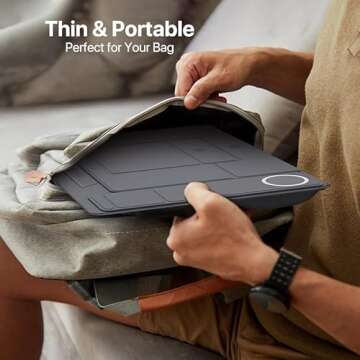 HUANUO Magno Module Master Magnetic Laptop Stand – Adjustable, Portable Design, Compatible with 17" Laptops, Dark Grey