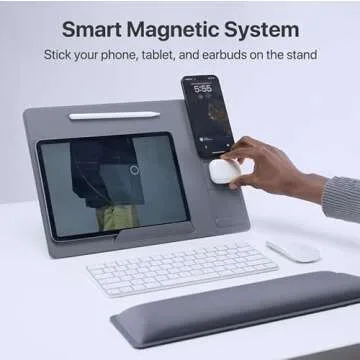 HUANUO Magno Module Master Magnetic Laptop Stand – Adjustable, Portable Design, Compatible with 17" Laptops, Dark Grey