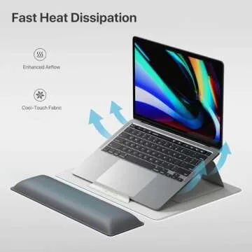 HUANUO Magno Module Master Magnetic Laptop Stand – Adjustable, Portable Design, Compatible with 17" Laptops, Dark Grey