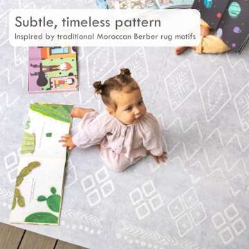 Lillefolk Baby Foam Play Mat - Baby Playmat | Tiles for Kids Interlocking Mat - Foam Baby Mat for Babies & Toddlers - Non Toxic Play Mat for Baby Tummy Time Mat 6x4ft Gray