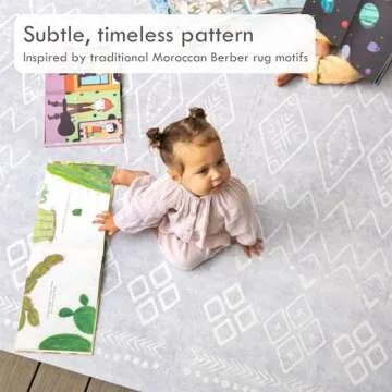 Lillefolk Baby Foam Play Mat - Baby Playmat | Tiles for Kids Interlocking Mat - Foam Baby Mat for Babies & Toddlers - Non Toxic Play Mat for Baby Tummy Time Mat 6x4ft Gray