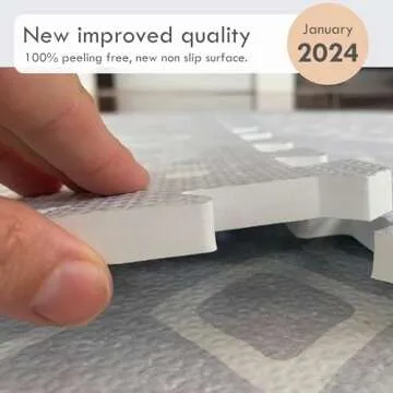 Lillefolk Baby Foam Play Mat - Baby Playmat | Tiles for Kids Interlocking Mat - Foam Baby Mat for Babies & Toddlers - Non Toxic Play Mat for Baby Tummy Time Mat 6x4ft Gray