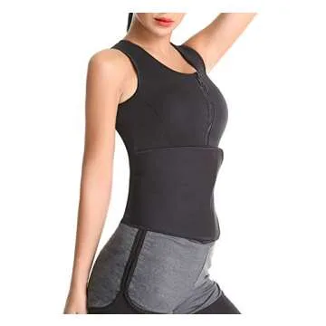 Women Sweat Neoprene Sauna Waist Trainer Vest Adjustable Sweat Belt
