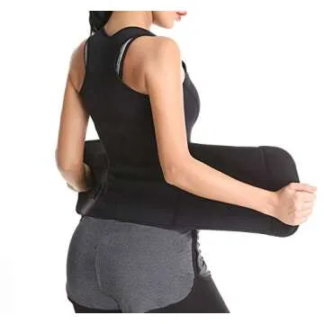 Women Sweat Neoprene Sauna Waist Trainer Vest Adjustable Sweat Belt