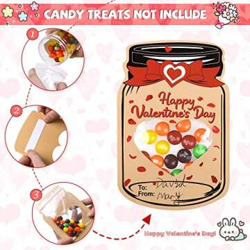 Biawoy Valentines Cards for Kids - 60 Pack Happy Valentines Day Cards - Funny Valentine Gifts for classroom- kids valentines day cards for school Exchange Party Favors(Candy Not Included)