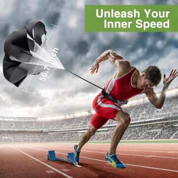 Ambifirner Agility Ladder Training Equipment Set - Agility Ladder(12 Rungs/20ft), 4 Speed Hurdles, 12 Training Cones, Jump Rope, Parachute for Speed/Soccer/Football Training with Carry Bag