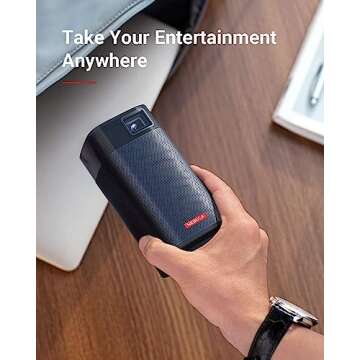 NEBULA by Anker Apollo - Mini Projector with WiFi and Bluetooth, Portable and Small, Ideal for Outdoor Movies, 6W Speaker, 100 Inch Picture, Home Theater Experience, 4Hr Video Playtime