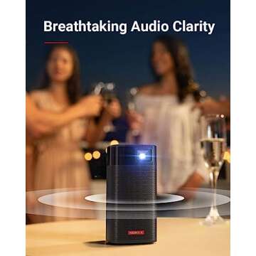 NEBULA by Anker Apollo - Mini Projector with WiFi and Bluetooth, Portable and Small, Ideal for Outdoor Movies, 6W Speaker, 100 Inch Picture, Home Theater Experience, 4Hr Video Playtime