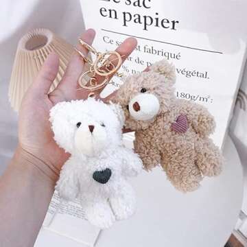 Cute Brown Bear Mini Plush Keychain for Everyone