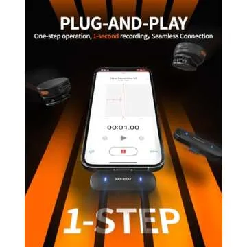 Mini micropone for iPhone Wireless lavalier mic Podcast lav Noise Cancelling Reduction Lapel Tiny Microphone for Video Recording Android Interview Vlog YouTube Tiktok (Black, Lightning & USB-C)