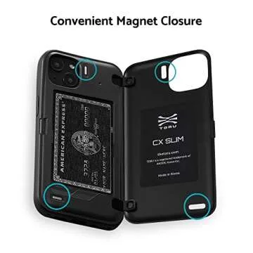 TORU CX Slim Magnetic Wallet Cover for iPhone 13