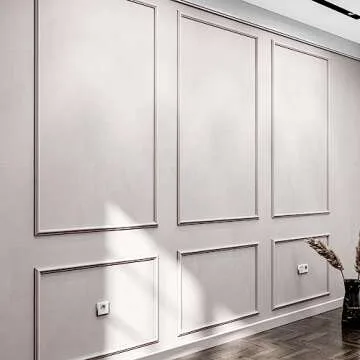 Birdeco Peel and Stick Pre-Cut Wall molding kit Pieces, All Edges precut, Factory Primed Wall molding Pieces to Make 3 top 3 Bottom Frames P-32 P