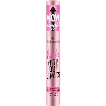 essence | Lash Without Limits Extreme Lengthening & Volume Mascara (01 | Extra Black) | Volumizing & Lengthening | Vegan, Cruelty Free & Paraben Free