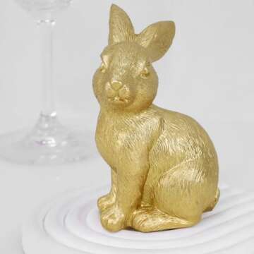 Beautiful DUQGUHO Easter Bunny Figurine for Spring Decor