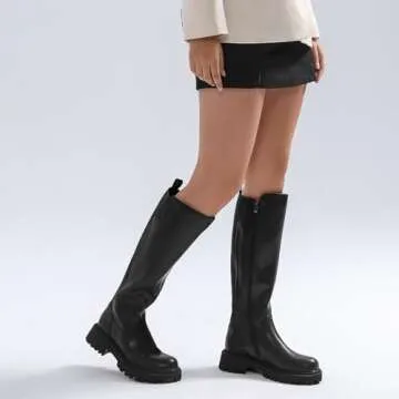 Stylish TEAIEUI Women's Knee High Platform Boots