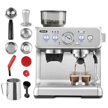 Gevi Espresso Machine with Grinder and Milk Frother