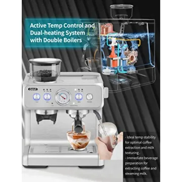 Gevi Espresso Machine with Grinder and Milk Frother