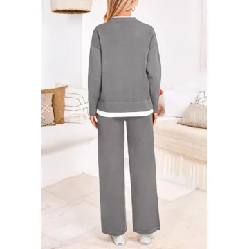 PRETTYGARDEN Women's Cozy Knit Lounge Set for Fall