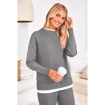 PRETTYGARDEN Women's Cozy Knit Lounge Set for Fall