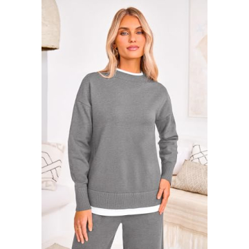 PRETTYGARDEN Women's Cozy Knit Lounge Set for Fall